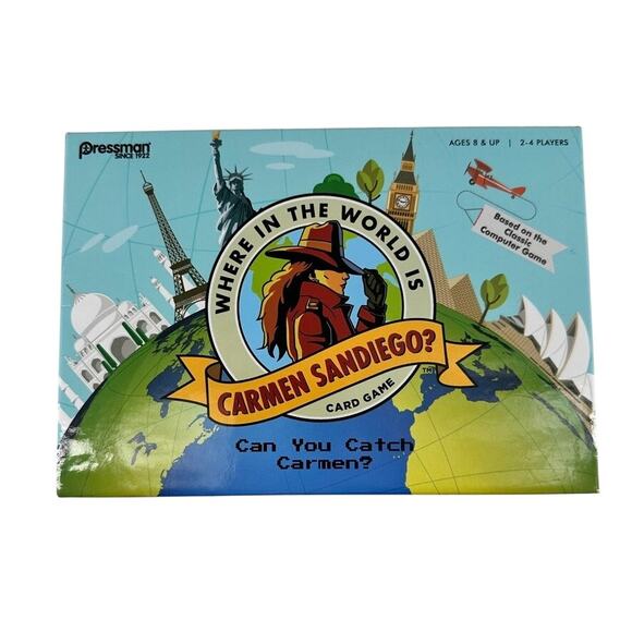 Where in the World is Carmen Sandiego Card Game | Pressman 2017 | Ages 8+ - Picture 1 of 3